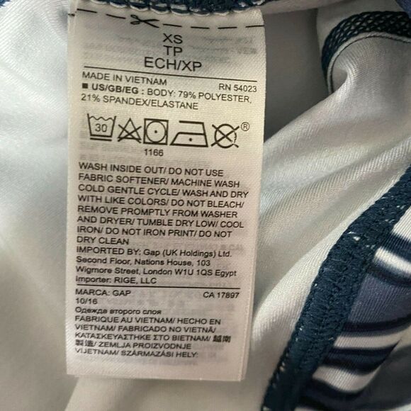 Gap Fit G Fast Blue White Marble Print Leggings Women's Size Extra Small XS - Picture 7 of 10